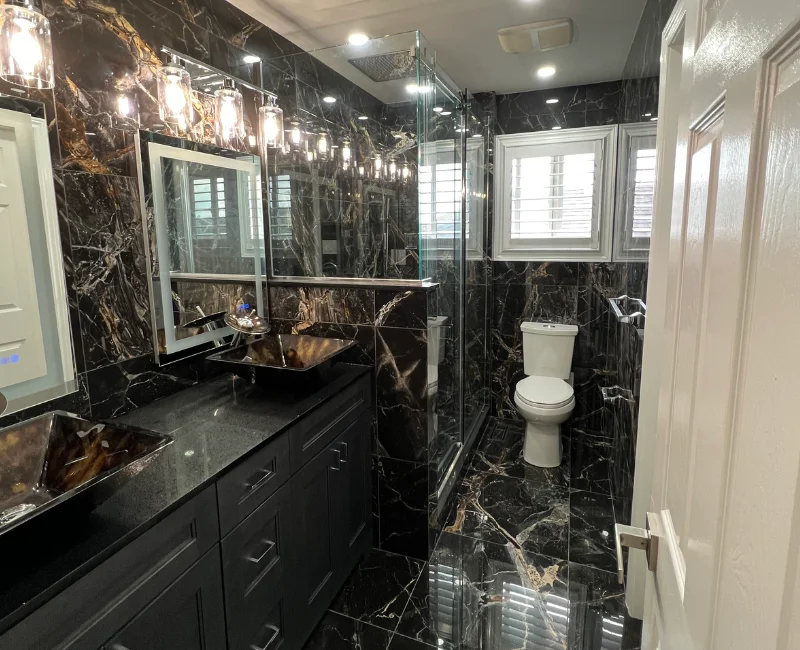 Black Stone Bathroom Remodel 905 Kitchen and Bath