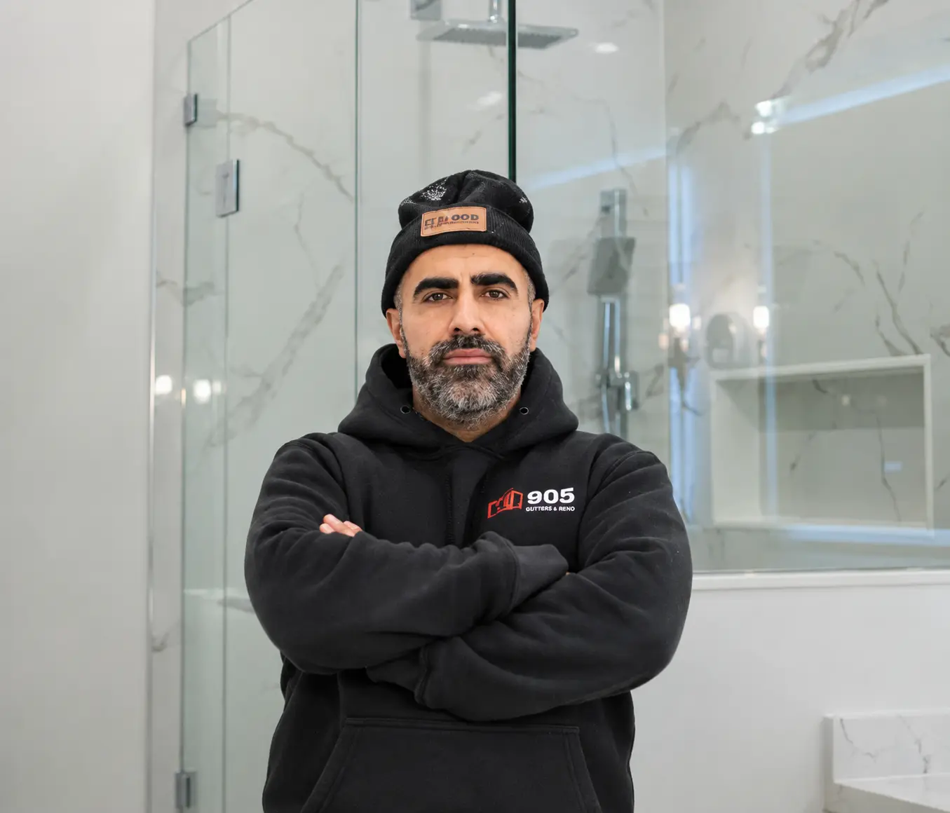 Ben Resh of 905 Kitchen & Bath in a renovated bathroom